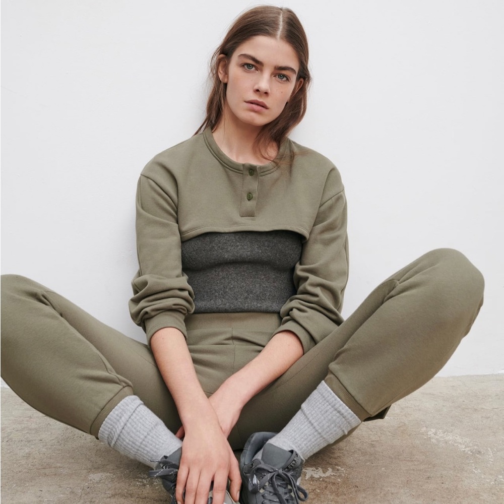 Zara sweatshirt crop top